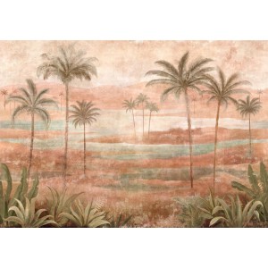 MURAL COORDONNE BERBER DRAA PALMS ROSE