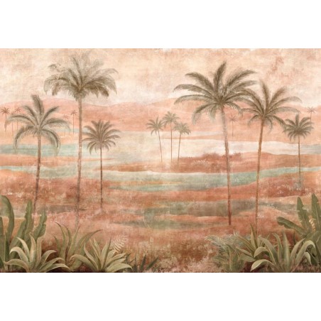 MURAL COORDONNE BERBER DRAA PALMS ROSE