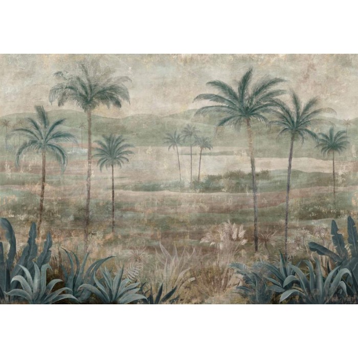 MURAL COORDONNE BERBER DRAA PALMS SAGE