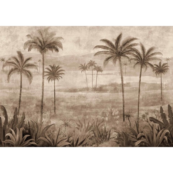 MURAL COORDONNE BERBER DRAA PALMS BONE