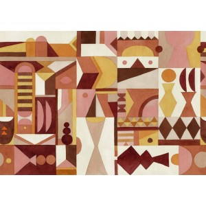 MURAL COORDONNE BERBER AMASIGHT POTTERY ROSE