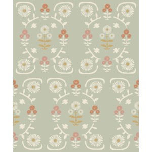 PAPEL PINTADO BORAS NORDIC FOLK ISOLDE MANZANA