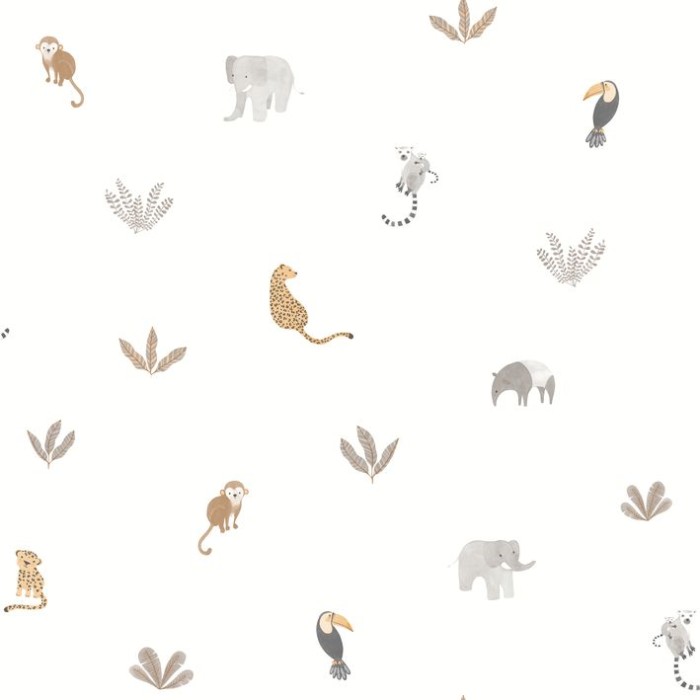 PAPEL PINTADO CASADECO ONCE UPON COMPANIONS GRIS