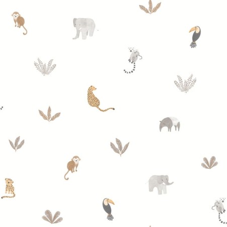 PAPEL PINTADO CASADECO ONCE UPON COMPANIONS GRIS