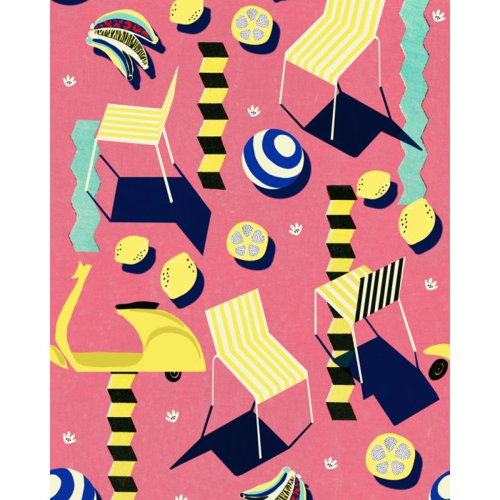 PAPEL PINTADO GANCEDO LA DOLCE VITA MOTO BELLO PIN