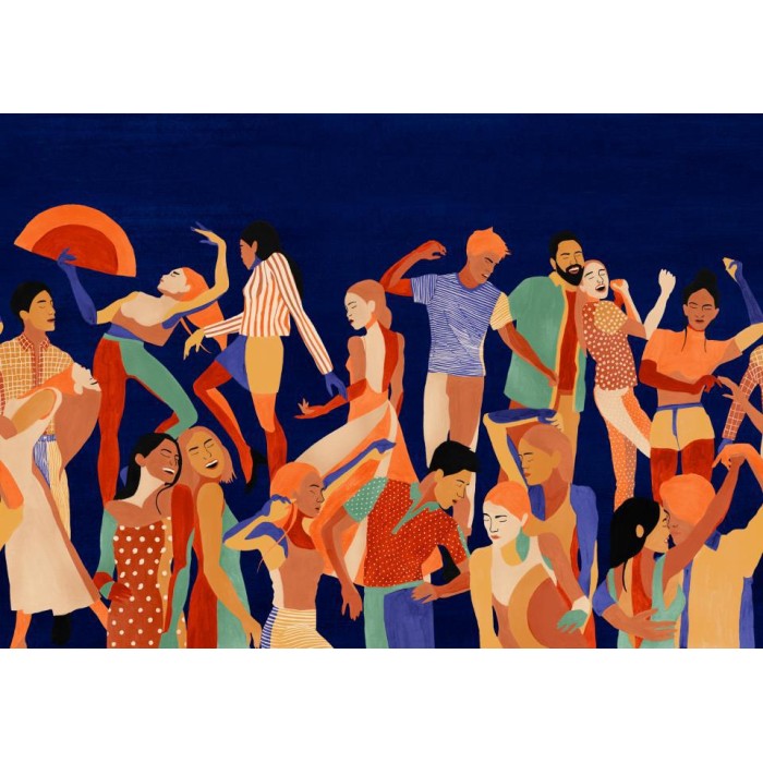 MURAL TRES TINTAS SOLERA VERBENA MAZARINE 