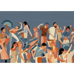 MURAL TRES TINTAS SOLERA VERBENA BLUE