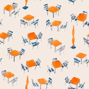 PAPEL PINTADO TRES TINTAS SOLERA TERRACEO WHITE