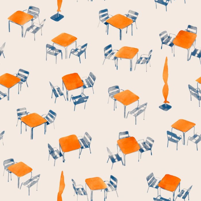 PAPEL PINTADO TRES TINTAS SOLERA TERRACEO WHITE