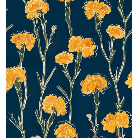 PAPEL PINTADO TRES TINTAS SOLERA CLAVELITOS MAZARI