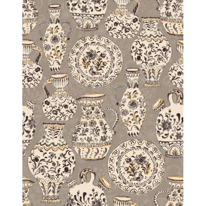 PAPEL PINTADO TRES TINTAS SOLERA FAJALAUZAS GREY