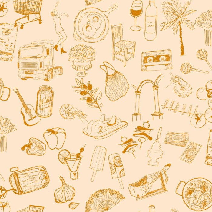 PAPEL PINTADO TRES TINTAS SOLERA SOUVENIRS YELLOW