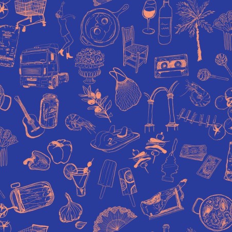 PAPEL PINTADO TRES TINTAS SOLERA SOUVENIRS SCARLET