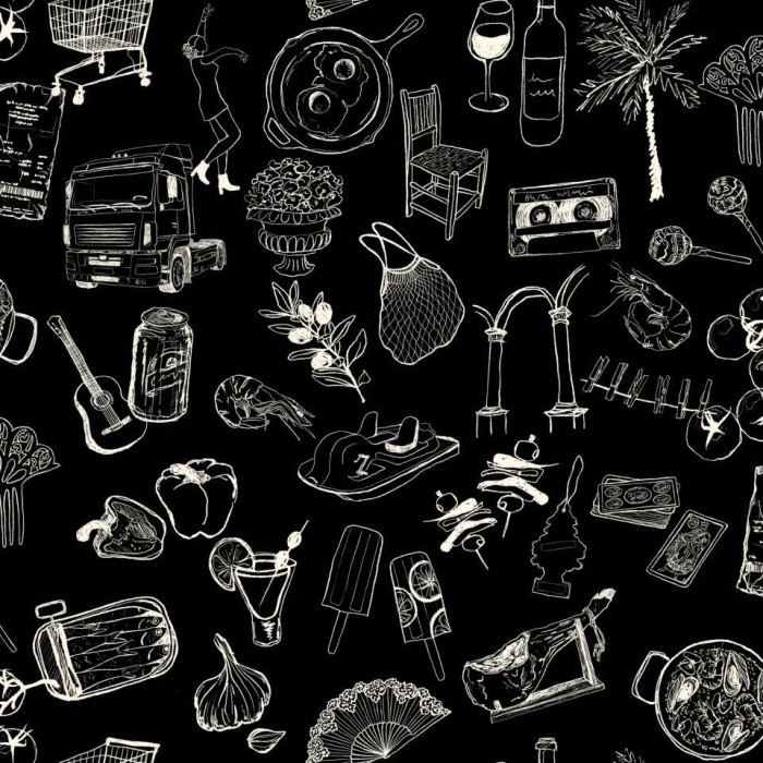 PAPEL PINTADO TRES TINTAS SOLERA SOUVENIRS BLACK