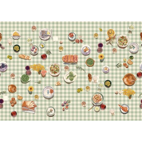 MURAL TRES TINTAS SOLERA TAPEO VICHY VERDE