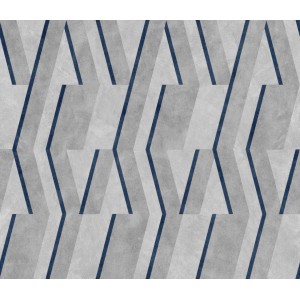 PAPEL PINTADO COORDONNE LATTICE PARALLELS NAVY 