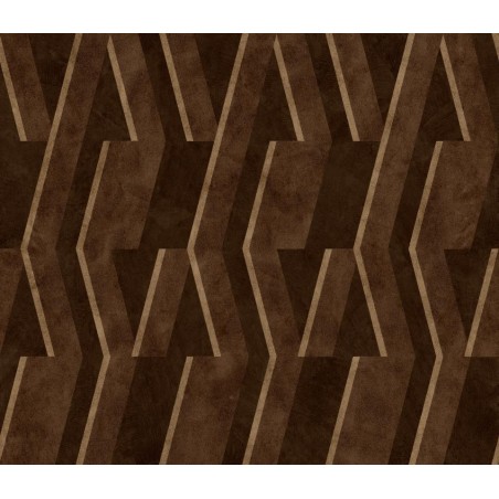 PAPEL PINTADO COORDONNE LATTICE PARALLELS CHOCOLAT