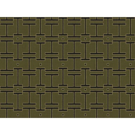 PAPEL PINTADO COORDONNE LATTICE GRID OLIVE