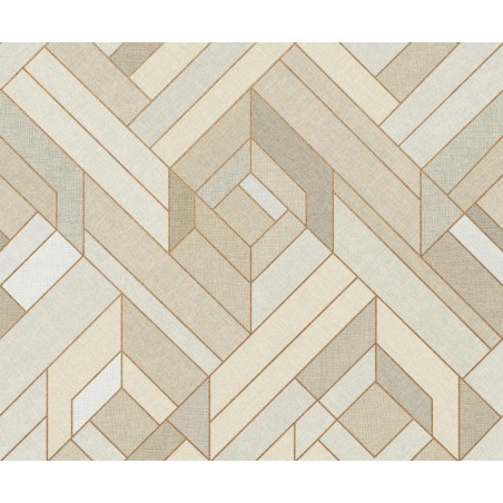 PAPEL PINTADO COORDONNE LATTICE HEXAGONAL COTTON