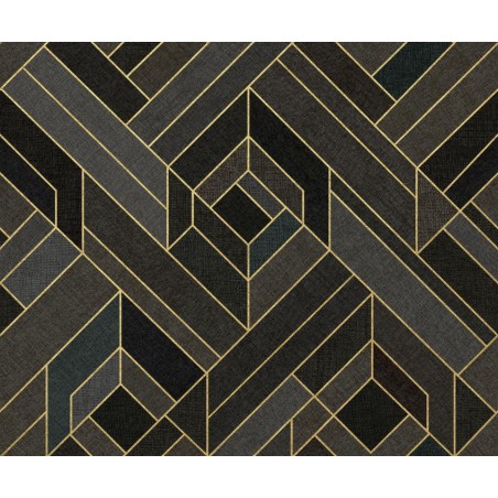PAPEL PINTADO COORDONNE LATTICE HEXAGONAL SLATE
