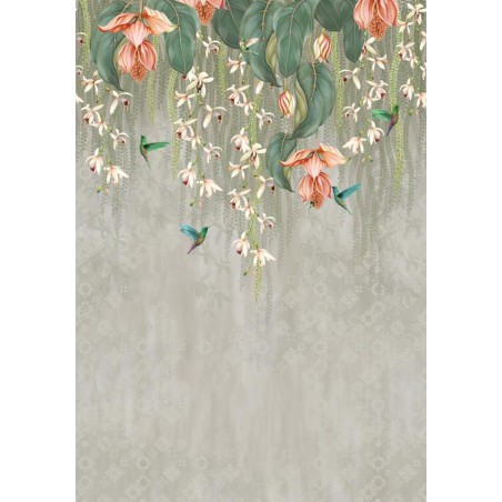 MURAL OSBORNE & LITTLE ANANDA TRAILING ORCHID SILV