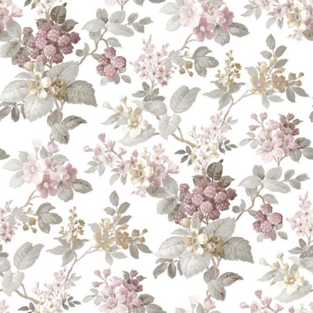 PAPEL PINTADO IBEROSTIL FIORI COUNTRY 8 25 BL/ROSA