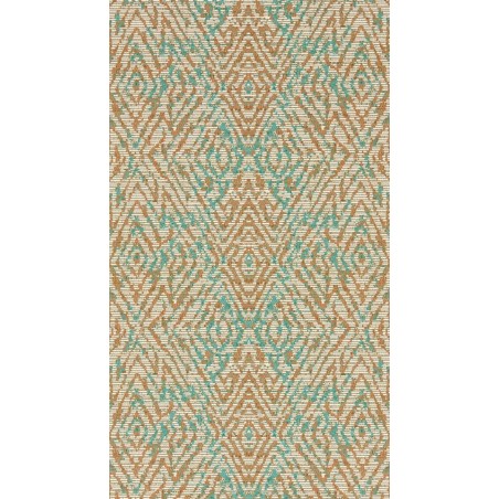 PAPEL PINTADO HARLEQUIN KASURI HANSHA PAPRIKA/TEAL