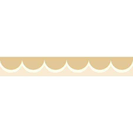 CENEFA YORK RIFLE 3 SCALLOP TRIM DOR/BEIG