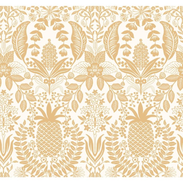 PAPEL PINTADO YORK RIFLE 3 PINEAPPLE DAMASK DOR/BL