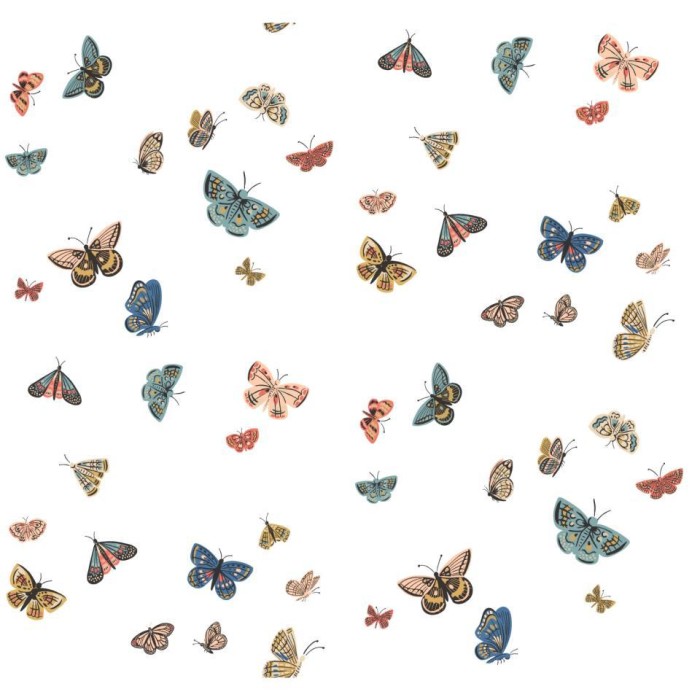 PAPEL PINTADO YORK RIFLE 3 BUTTERFLY HOUSE BLANCO