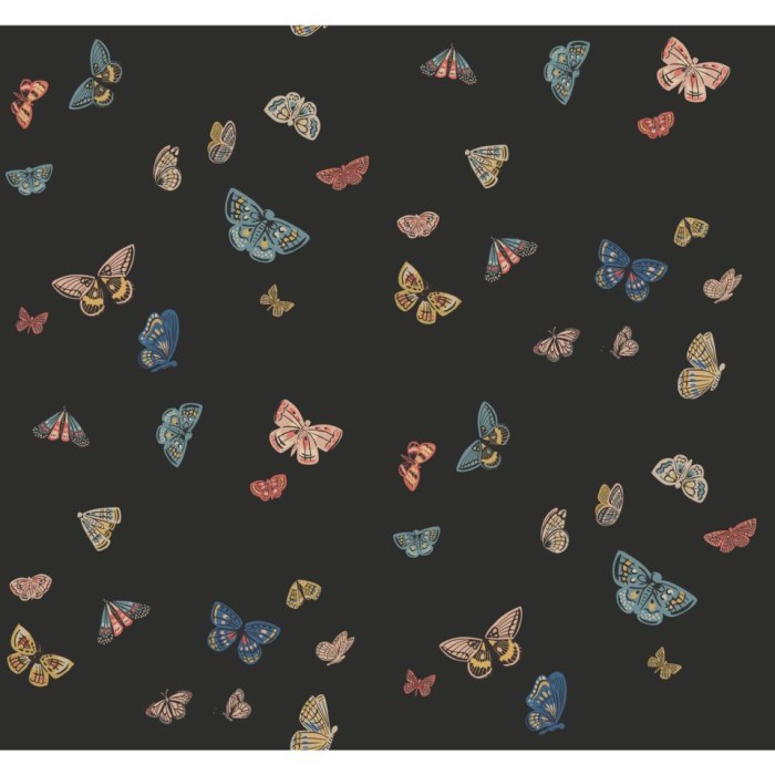 PAPEL PINTADO YORK RIFLE 3 BUTTERFLY HOUSE NEGRO