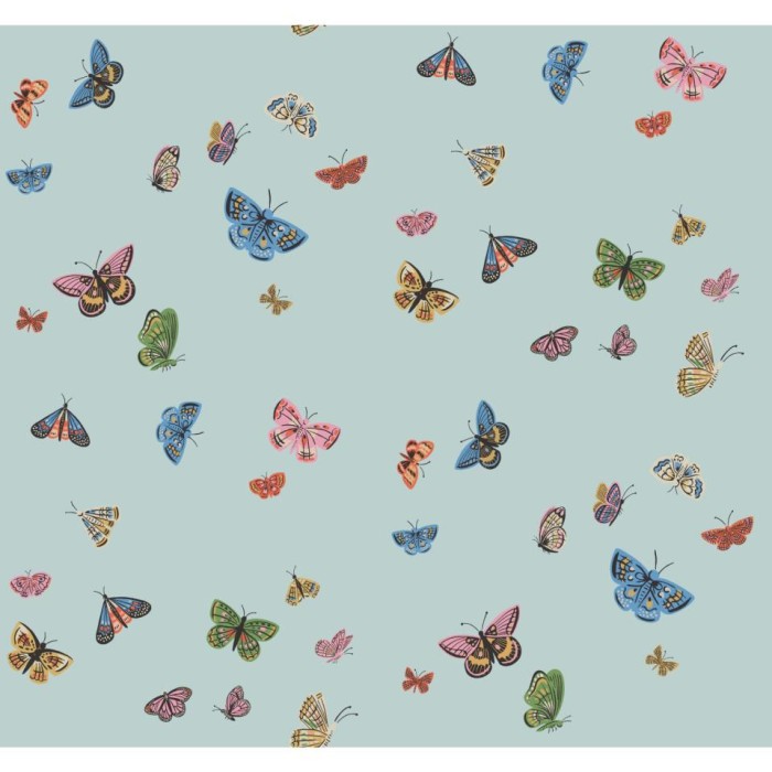 PAPEL PINTADO YORK RIFLE 3 BUTTERFLY HOUSE CELESTE