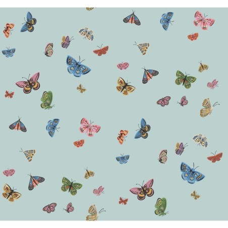 PAPEL PINTADO YORK RIFLE 3 BUTTERFLY HOUSE CELESTE