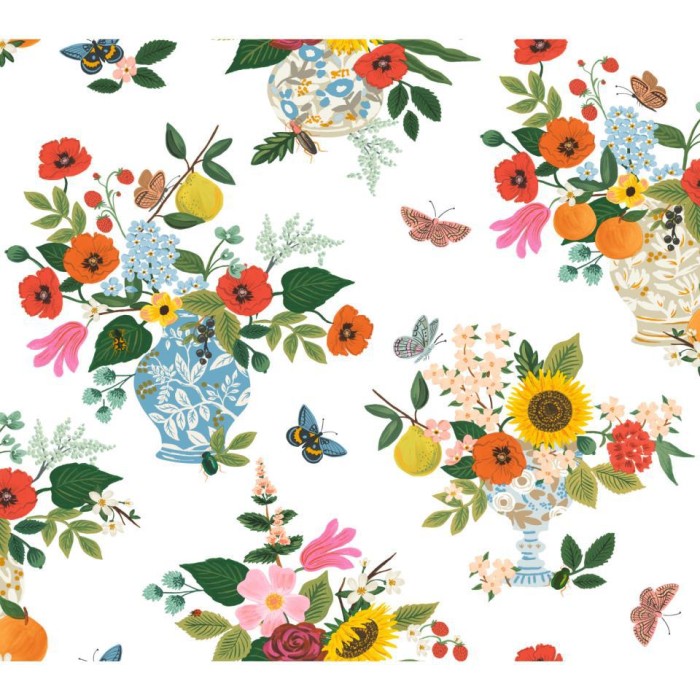 PAPEL PINTADO YORK RIFLE 3 FLOWER STUDIES MULTICOL