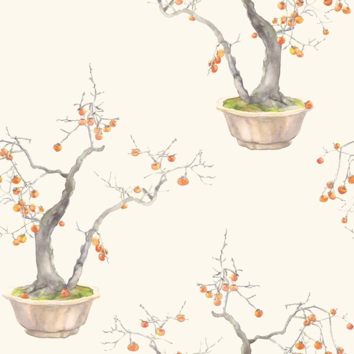 PAPEL PINTADO COLE&SON YOKU KAKI PERSIMMON NA/BE