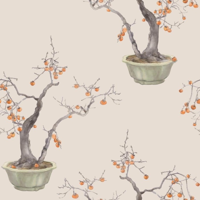PAPEL PINTADO COLE&SON YOKU KAKI PERSIMMON NAR/NUD