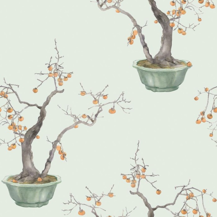 PAPEL PINTADO COLE&SON YOKU KAKI PERSIMMON NAR/VER