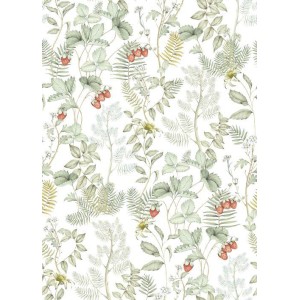 PAPEL PINTADO CASADECO HERITAGE STRAWBERRY VER/BL