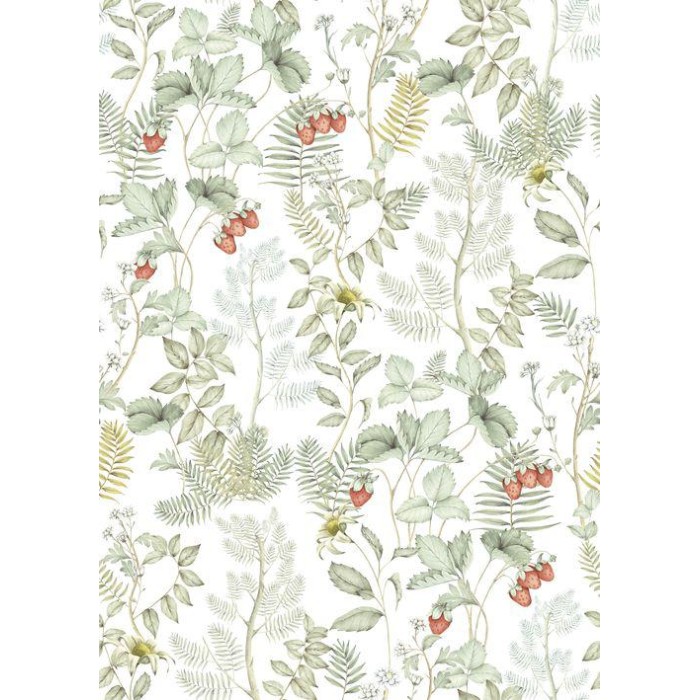 PAPEL PINTADO CASADECO HERITAGE STRAWBERRY VER/BL