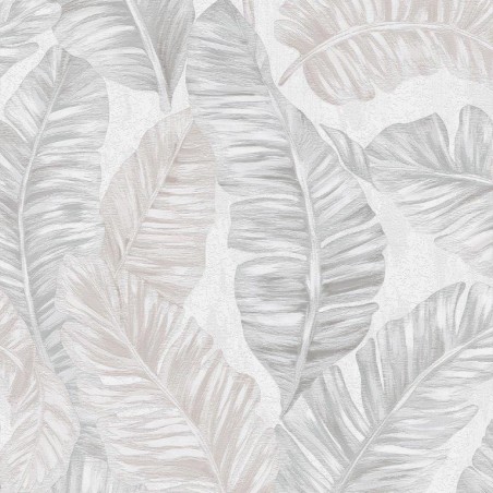 PAPEL PINTADO KEMEN MARBELLA HUESO BRILLO PLATA