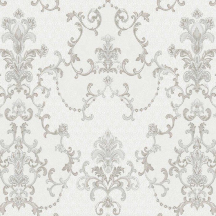PAPEL PINTADO KEMEN MARBELLA MARFIL/GRIS/PLATA
