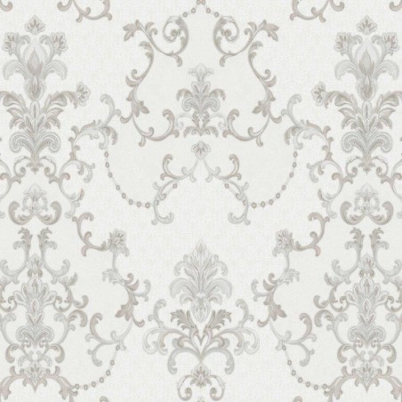 PAPEL PINTADO KEMEN MARBELLA MARFIL/GRIS/PLATA
