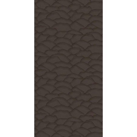 PAPEL PINTADO CASAMANCE BRODERIES ONDULA MAR/NEG