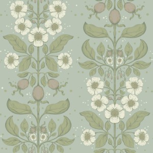 PAPEL PINTADO LA MAISON SALTVIKEN ROSA CEL/VER