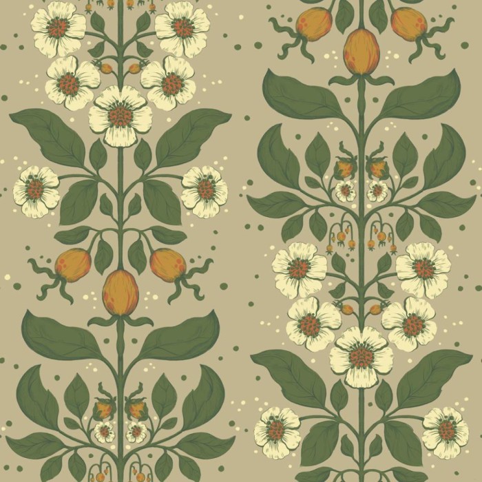 PAPEL PINTADO LA MAISON SALTVIKEN ROSA TOPO/VER