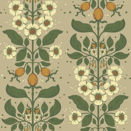 PAPEL PINTADO LA MAISON SALTVIKEN ROSA TOPO/VER