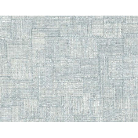 PAPEL PINTADO LA MAISON RAFFIA WOVEN BLOCKS CELEST