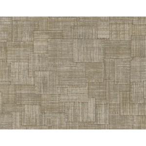 PAPEL PINTADO LA MAISON RAFFIA WOVEN BLOCKS MARRÓN