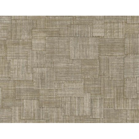 PAPEL PINTADO LA MAISON RAFFIA WOVEN BLOCKS MARRÓN