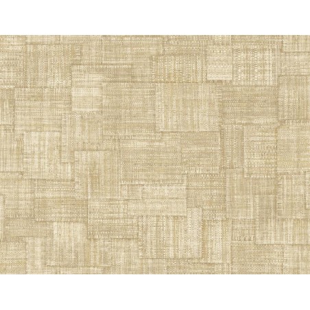PAPEL PINTADO LA MAISON RAFFIA WOVEN BLOCKS CAFÉ